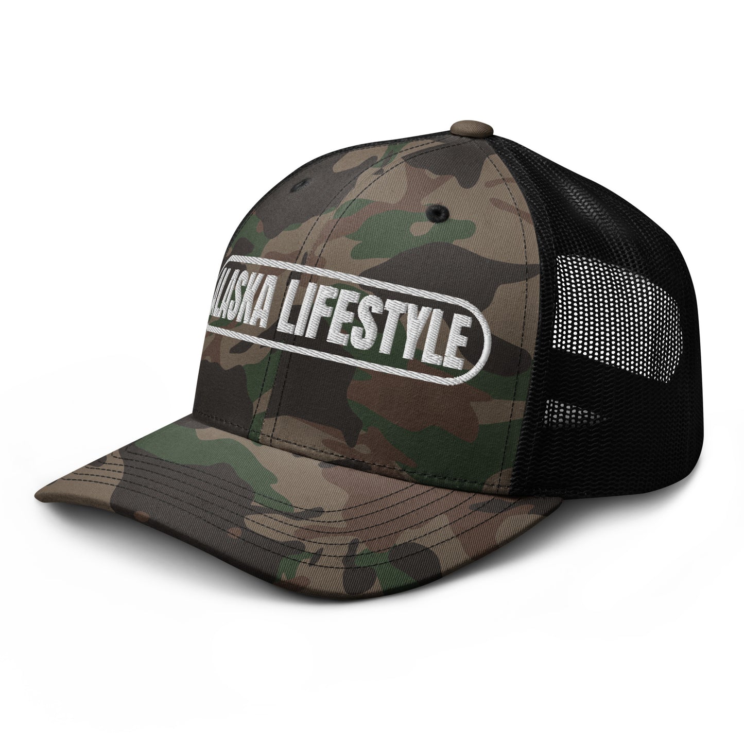 Alaska Lifestyle Camouflage Trucker Hat