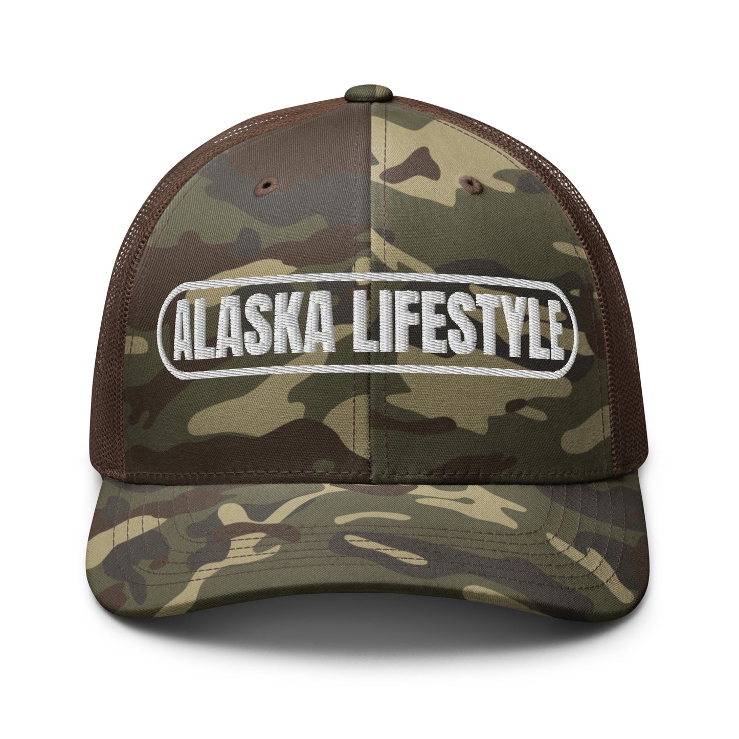 Alaska Lifestyle Camouflage Trucker Hat