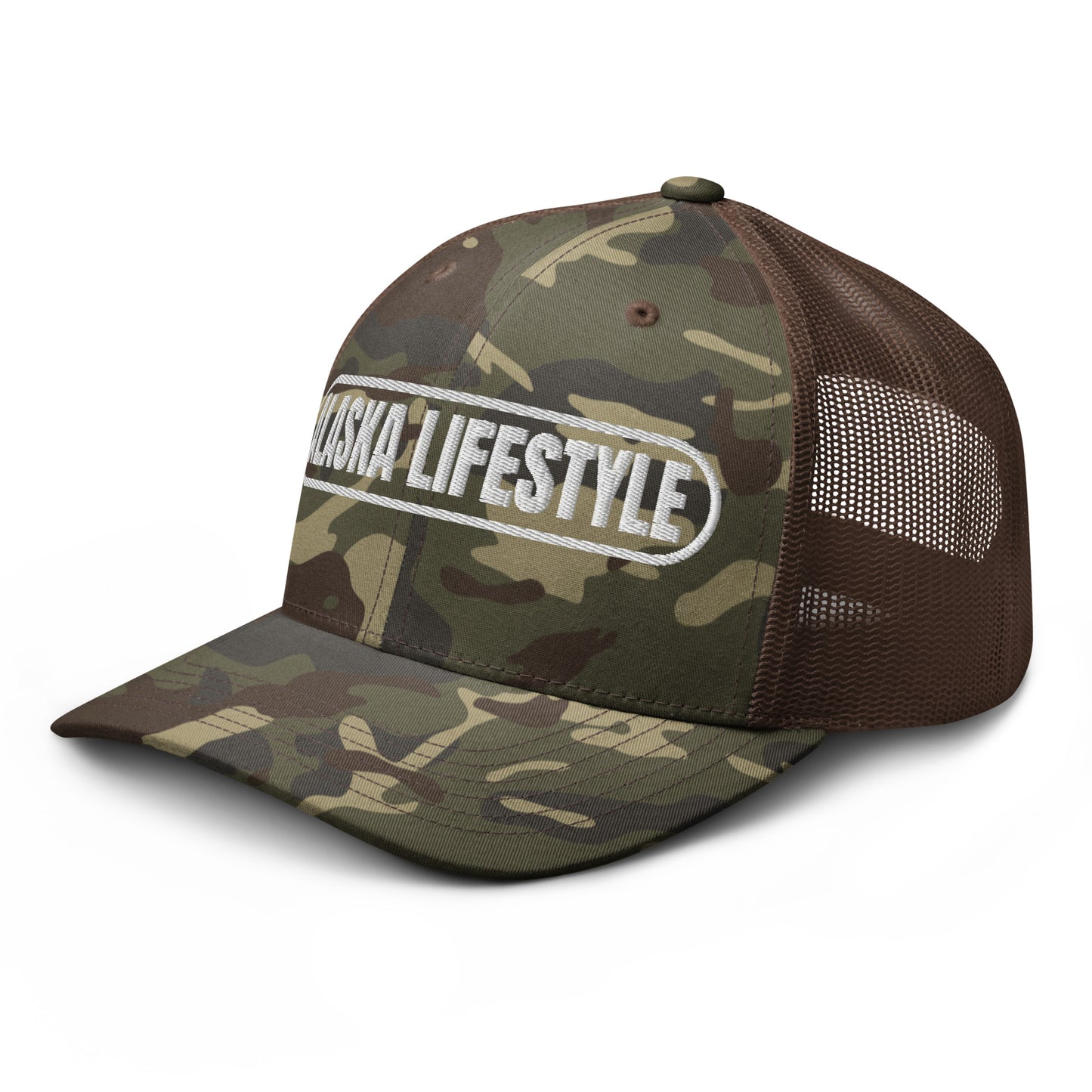 Alaska Lifestyle Camouflage Trucker Hat