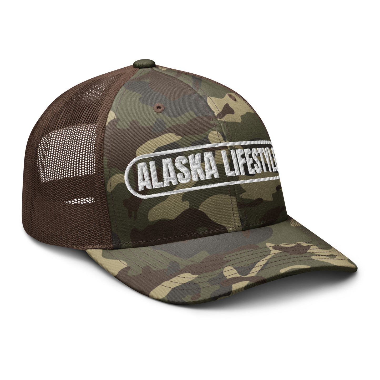 Alaska Lifestyle Camouflage Trucker Hat