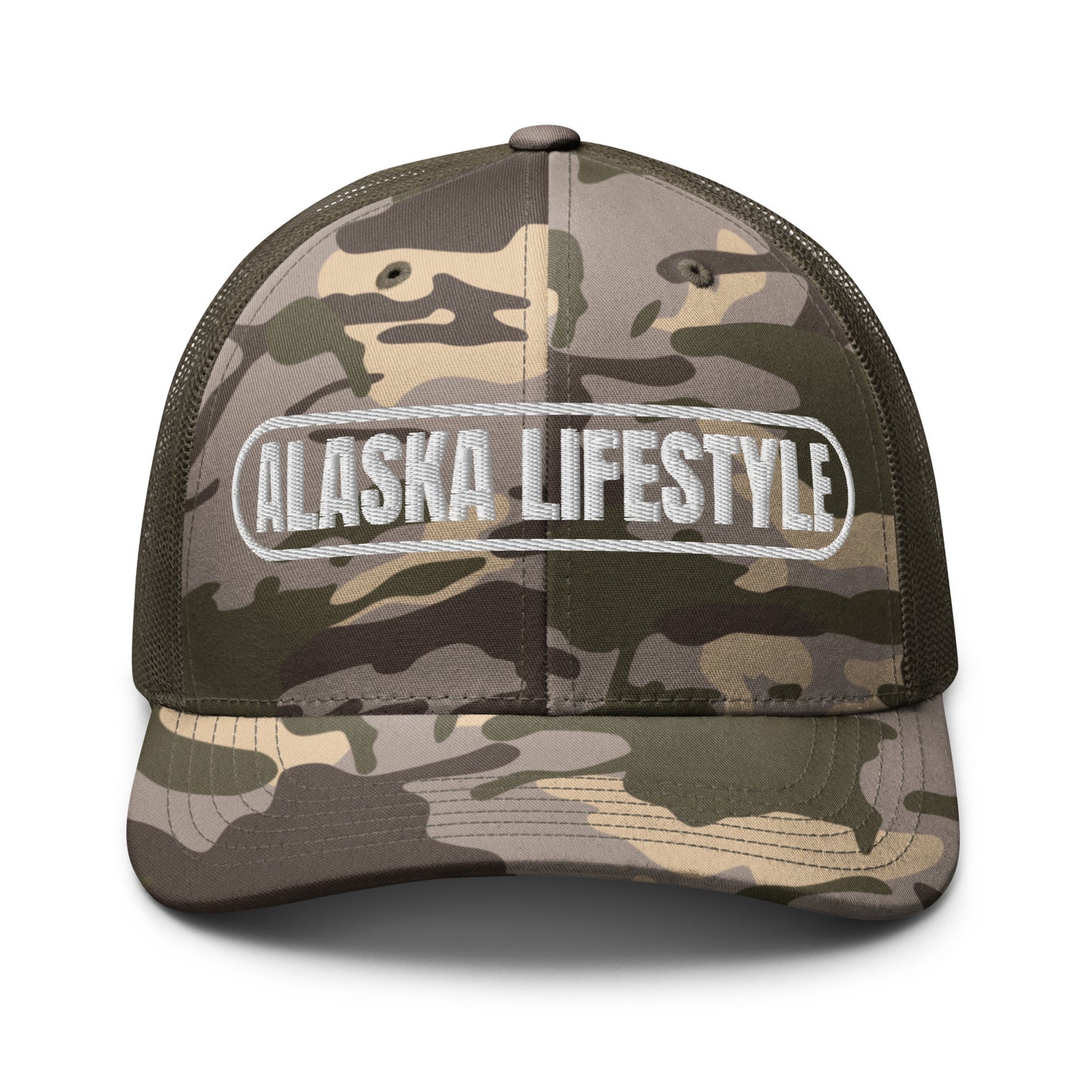 Alaska Lifestyle Camouflage Trucker Hat