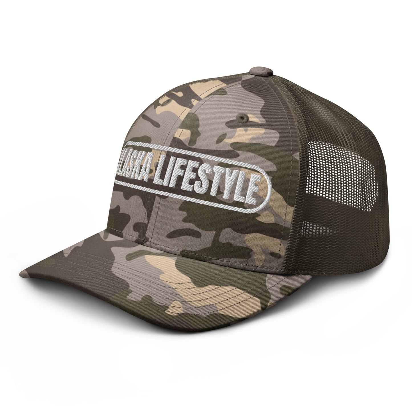 Alaska Lifestyle Camouflage Trucker Hat