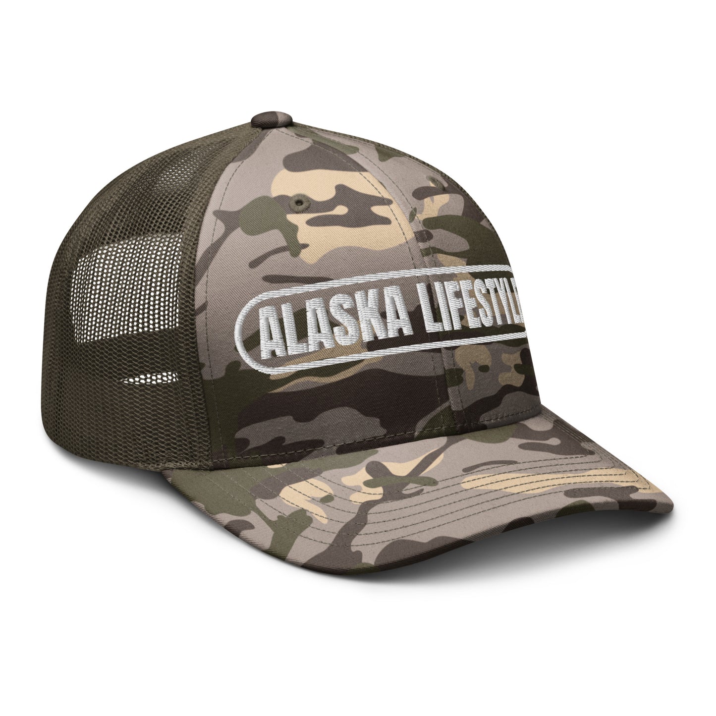 Alaska Lifestyle Camouflage Trucker Hat